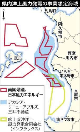 アカシア・リニューアブルズによる洋上風力発電の毛移設計画